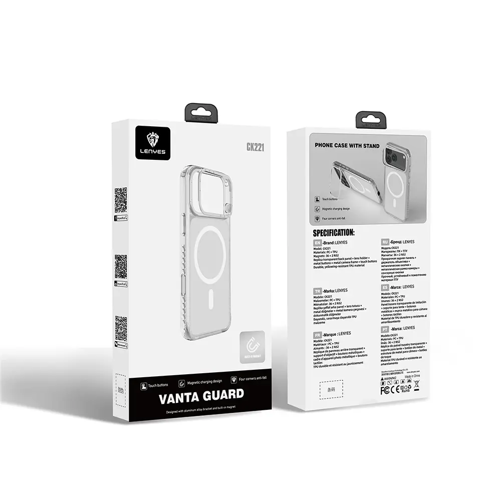iPhone 17 Pro MagSafe Uyumlu Şeffaf Kılıf - Lenyes CK221