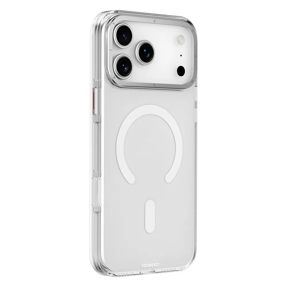 iPhone 17 Pro MagSafe Uyumlu Şeffaf Kılıf - Youngkit Crystal Shield