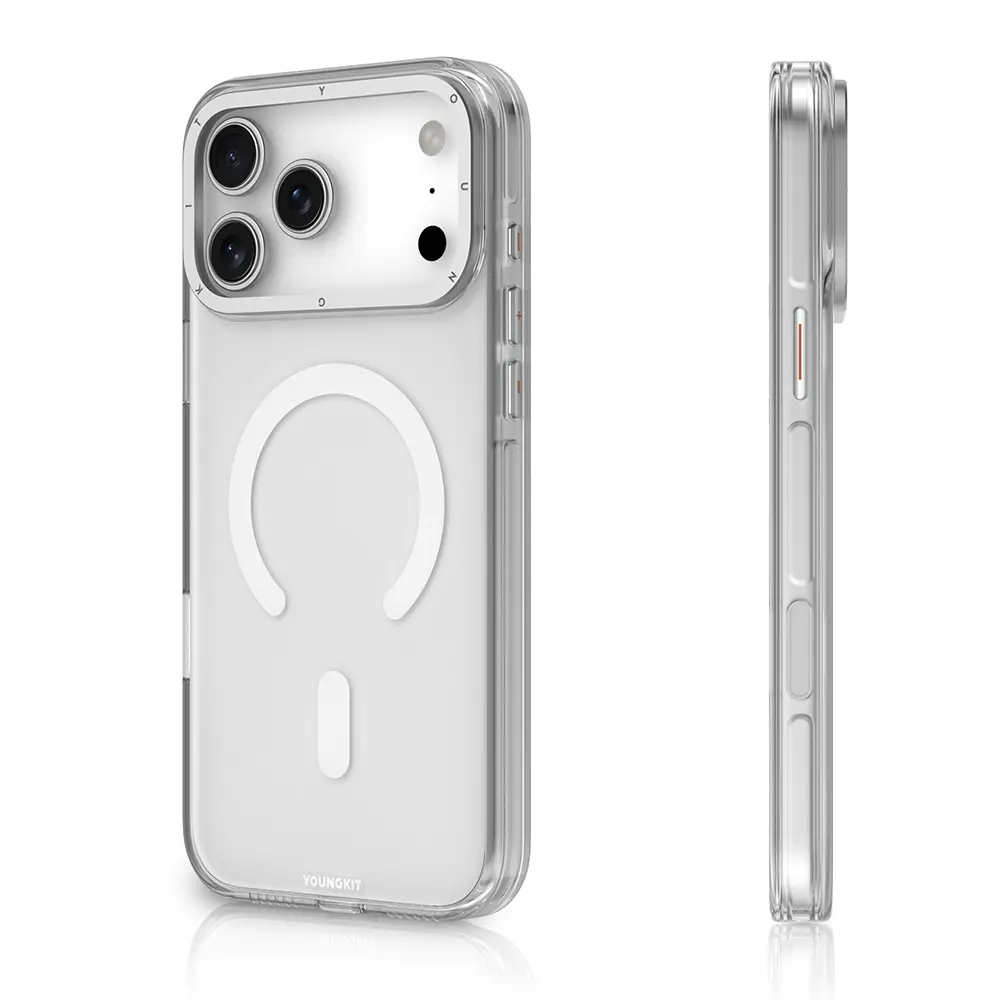 iPhone 17 Pro MagSafe Uyumlu Şeffaf Kılıf - Youngkit Crystal Shield