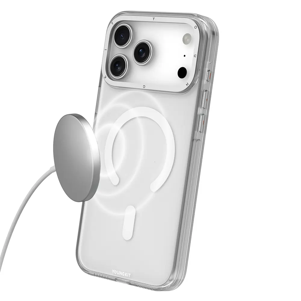 iPhone 17 Pro MagSafe Uyumlu Şeffaf Kılıf - Youngkit Crystal Shield