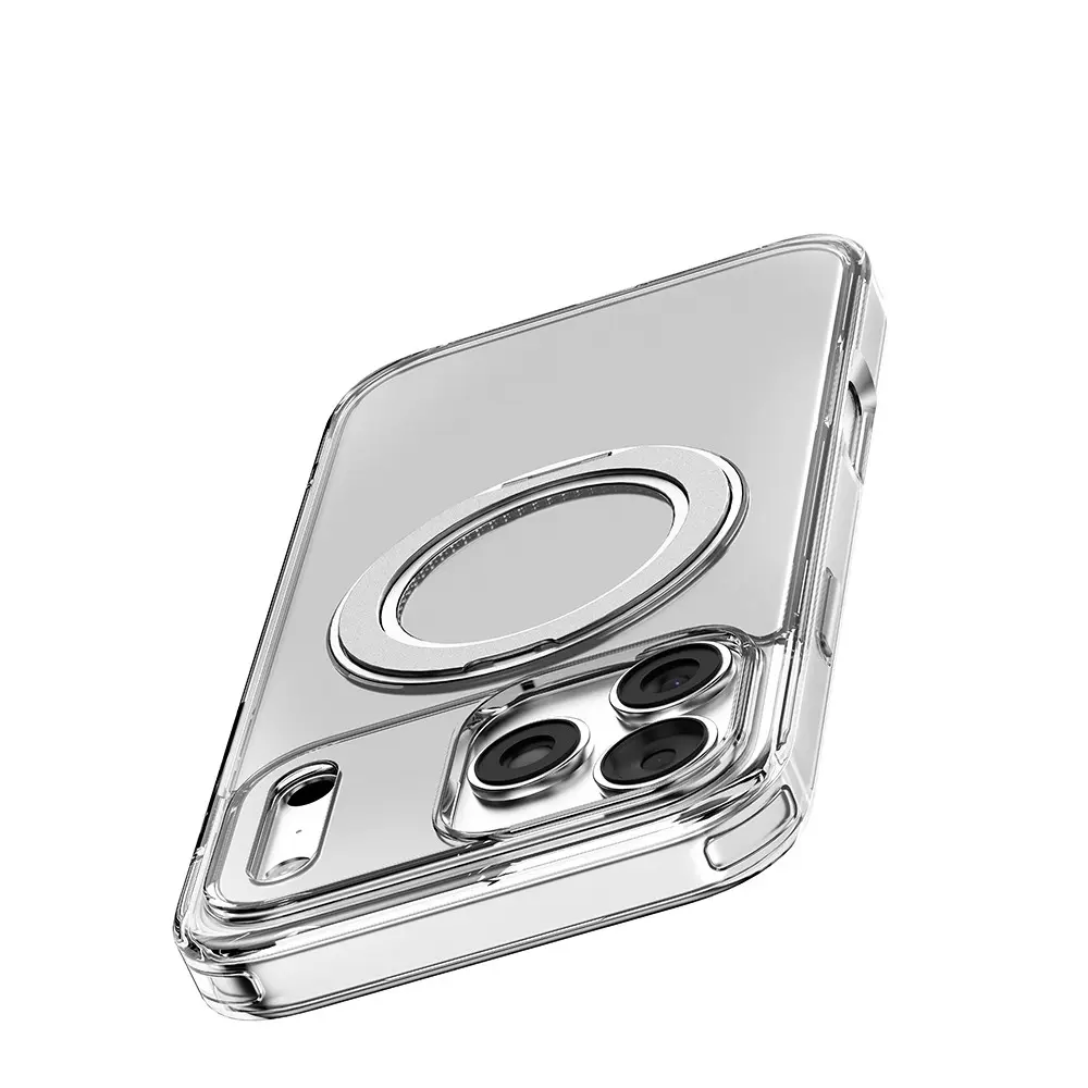 iPhone 17 Pro MagSafe Uyumlu Standlı Şeffaf Kılıf - Mutural Fresh