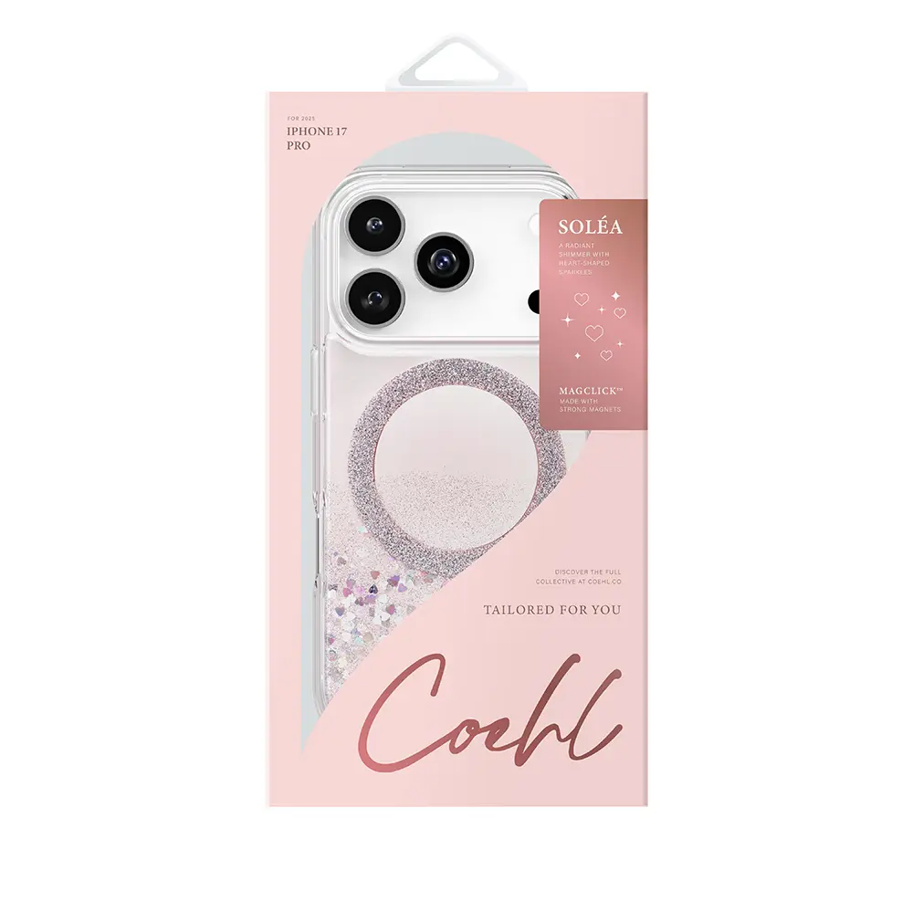 iPhone 17 Pro MagSafe Uyumlu Parlak Halkalı Şeffaf Kılıf - Coehl Solea
