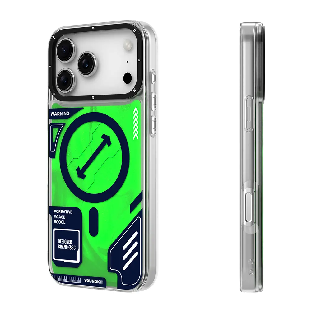 iPhone 17 Pro MagSafe Uyumlu Sıvı Kum Tasarımlı Kılıf - Youngkit Galaxy Fantasy