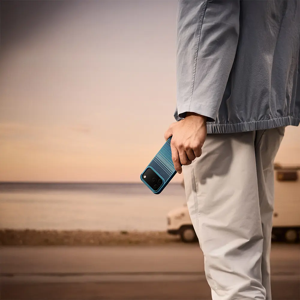 iPhone 17 Pro MagSafe Uyumlu Aramid Kılıf - Pitaka Pro Guard Sunset