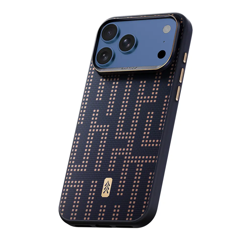 iPhone 17 Pro MagSafe Uyumlu Aramid Kılıf - Raptic Dual Grid
