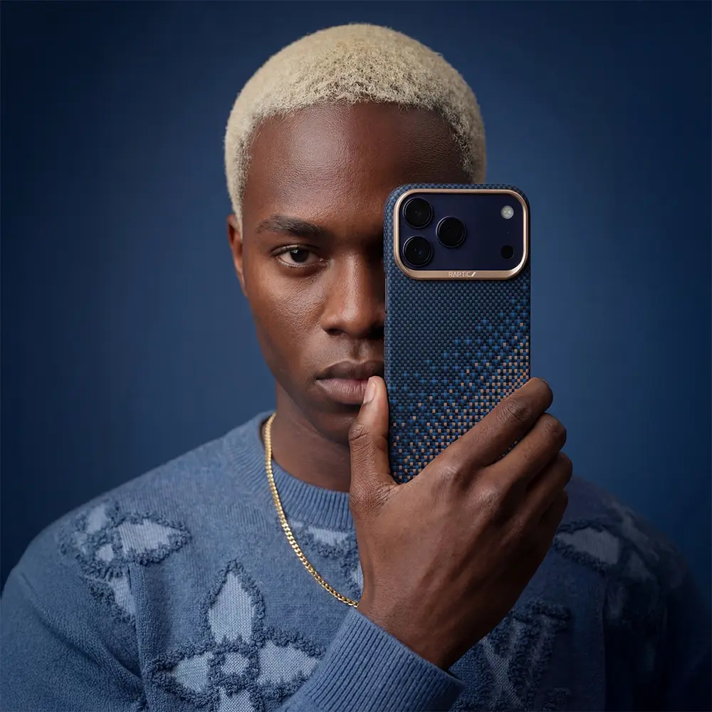 iPhone 17 Pro MagSafe Uyumlu Aramid Dokulu Kılıf - Raptic Aramid Skin Serenity