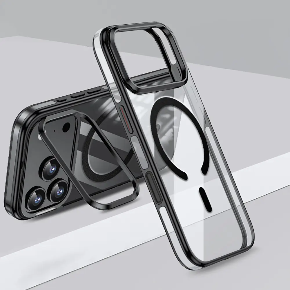iPhone 17 Pro MagSafe Uyumlu Standlı Şeffaf Kılıf - Wlons Efsane