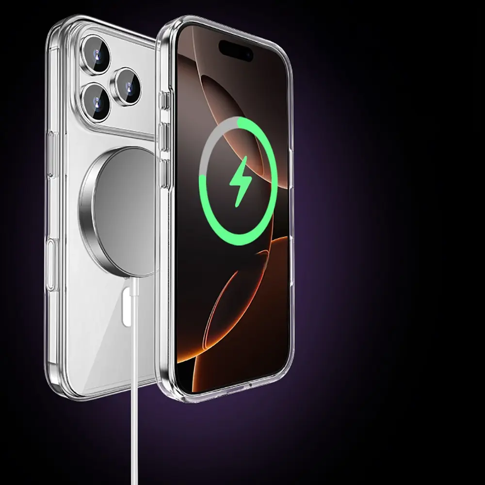 iPhone 17 Pro MagSafe Uyumlu Şeffaf Sert PC Kılıf - Wlons Pita