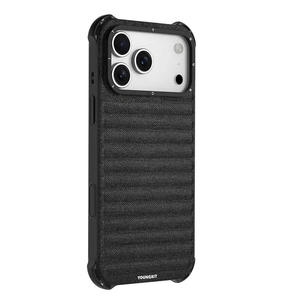 iPhone 17 Pro MagSafe Uyumlu Kumaş Kaplama Kılıf - Youngkit Canvas