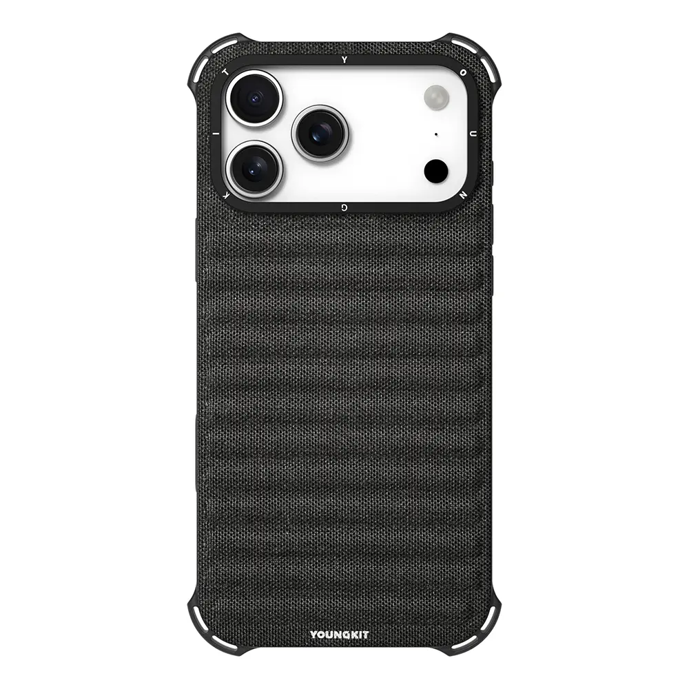 iPhone 17 Pro MagSafe Uyumlu Kumaş Kaplama Kılıf - Youngkit Canvas