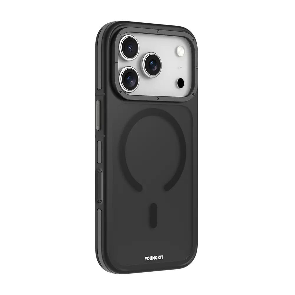 iPhone 17 Pro MagSafe Uyumlu Şeffaf Kılıf - Youngkit Rock Sand