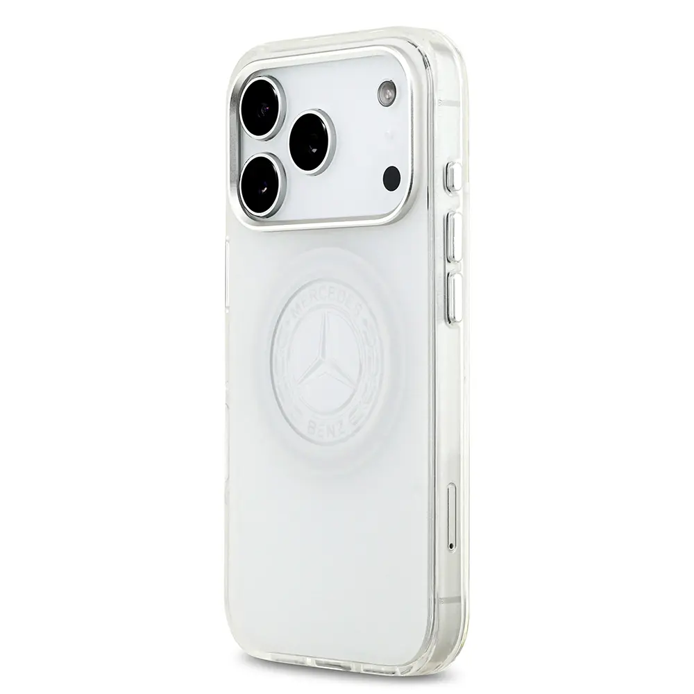 iPhone 17 Pro MagSafe Uyumlu Şeffaf Kılıf - Mercedes Benz Nostaljik Yıldız