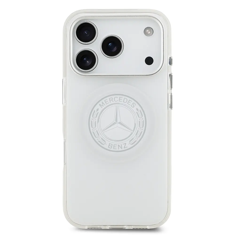 iPhone 17 Pro MagSafe Uyumlu Şeffaf Kılıf - Mercedes Benz Nostaljik Yıldız