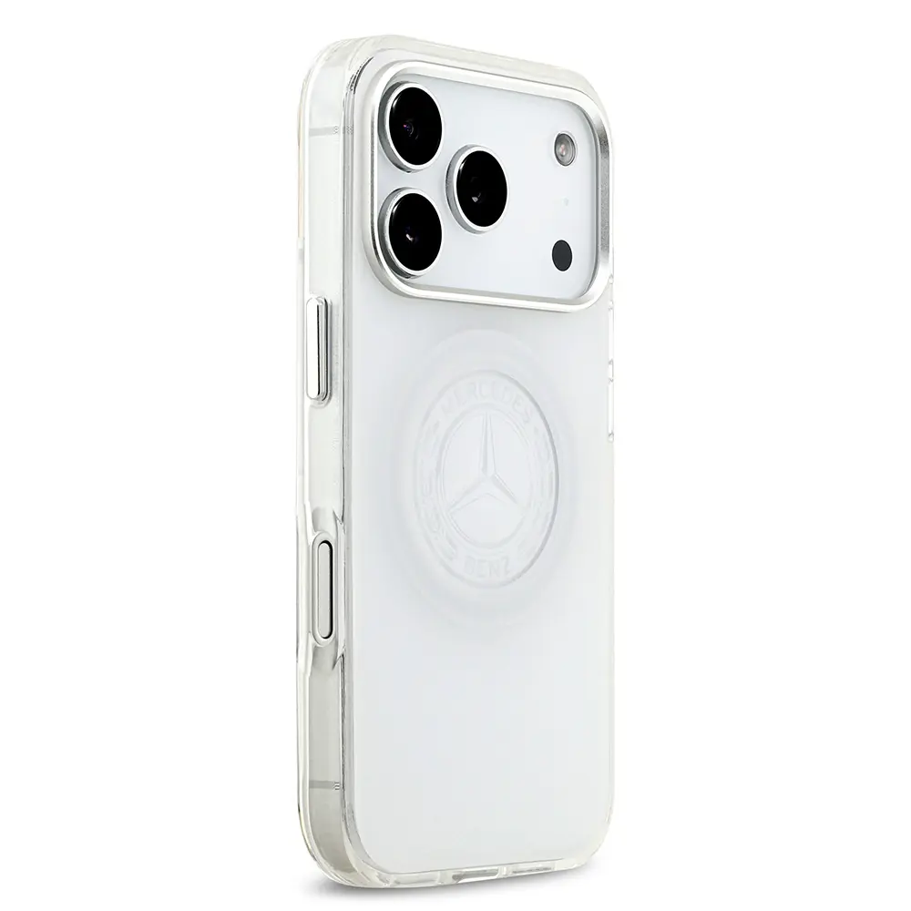 iPhone 17 Pro MagSafe Uyumlu Şeffaf Kılıf - Mercedes Benz Nostaljik Yıldız