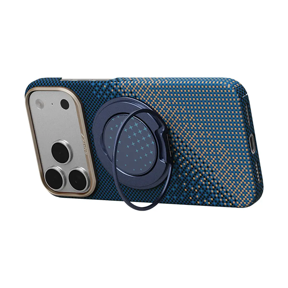 iPhone 17 Pro Manyetik Ring Standlı Aramid Kılıf - Raptic Serenity