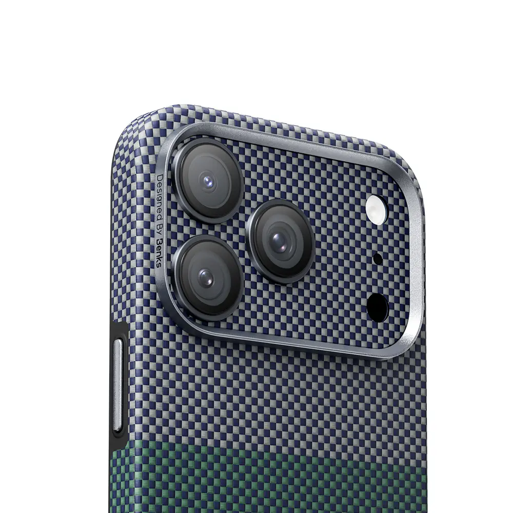 iPhone 17 Pro Max Kevlar Kamera Lens Koruyucu - Benks ArmorWarrior Aurora