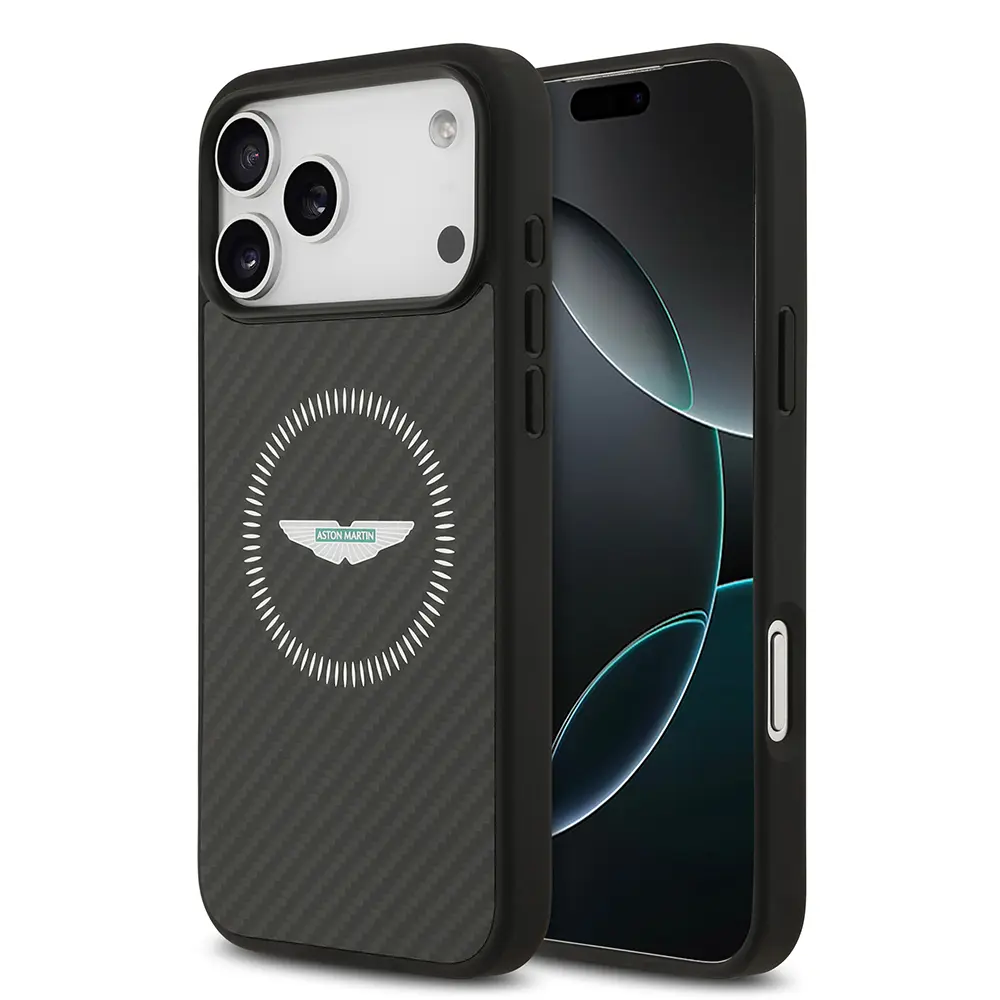 iPhone 17 Pro Max MagSafe Uyumlu Karbon Fiber Kılıf - Aston Martin