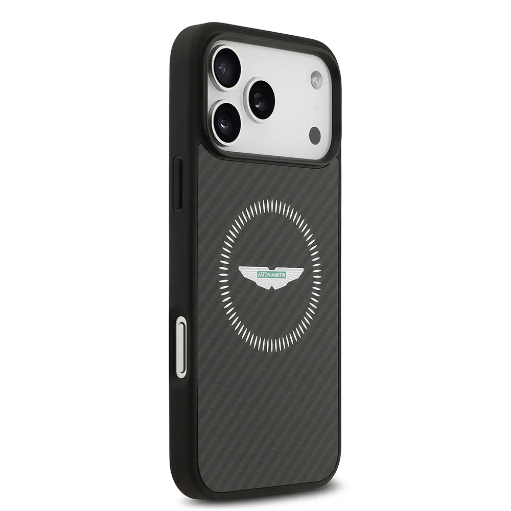 iPhone 17 Pro Max MagSafe Uyumlu Karbon Fiber Kılıf - Aston Martin