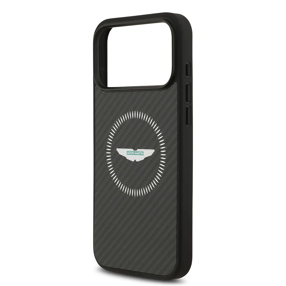 iPhone 17 Pro Max MagSafe Uyumlu Karbon Fiber Kılıf - Aston Martin