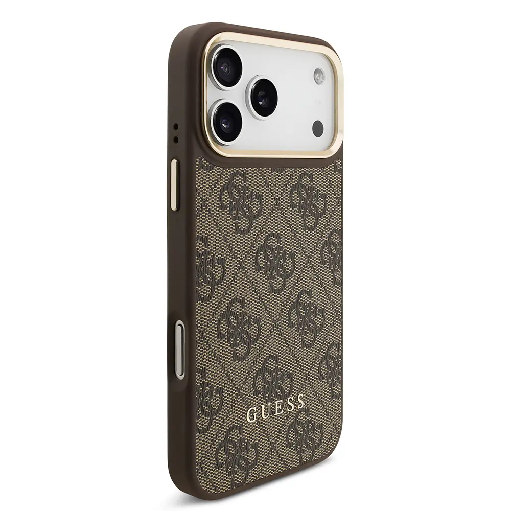 iPhone 17 Pro Max MagSafe Uyumlu Kartlıklı Kılıf - Guess 4G Metal Logo