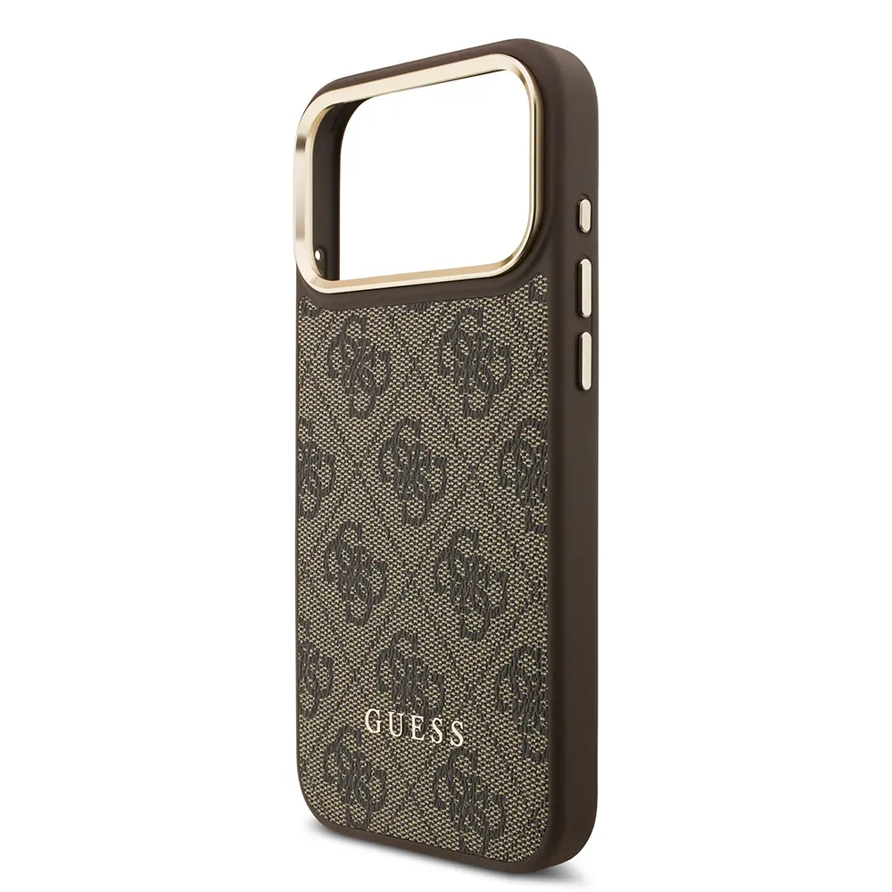 iPhone 17 Pro Max MagSafe Uyumlu Kartlıklı Kılıf - Guess 4G Metal Logo