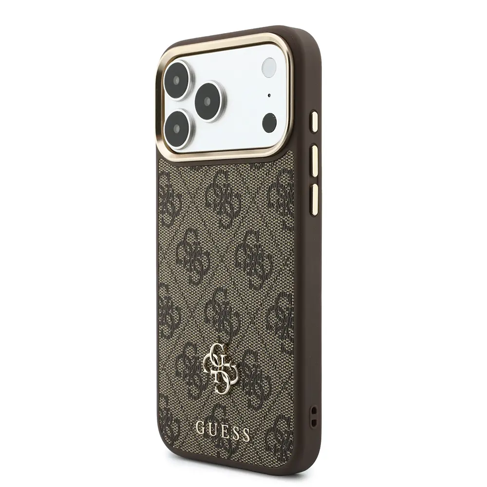 iPhone 17 Pro Max MagSafe Uyumlu Askılı Kartlıklı Kılıf - Guess 4G Metal Logo