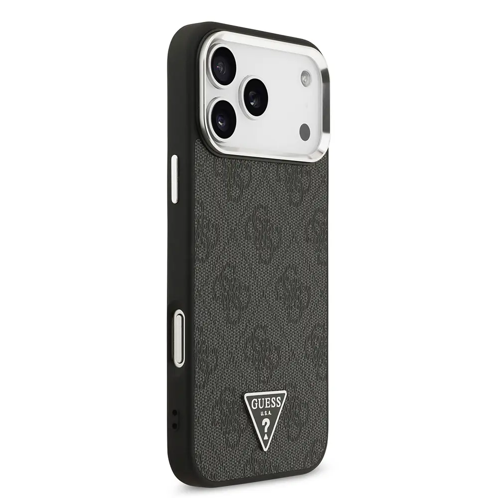 iPhone 17 Pro Max MagSafe Uyumlu Kılıf - Guess 4G Üçgen Logo