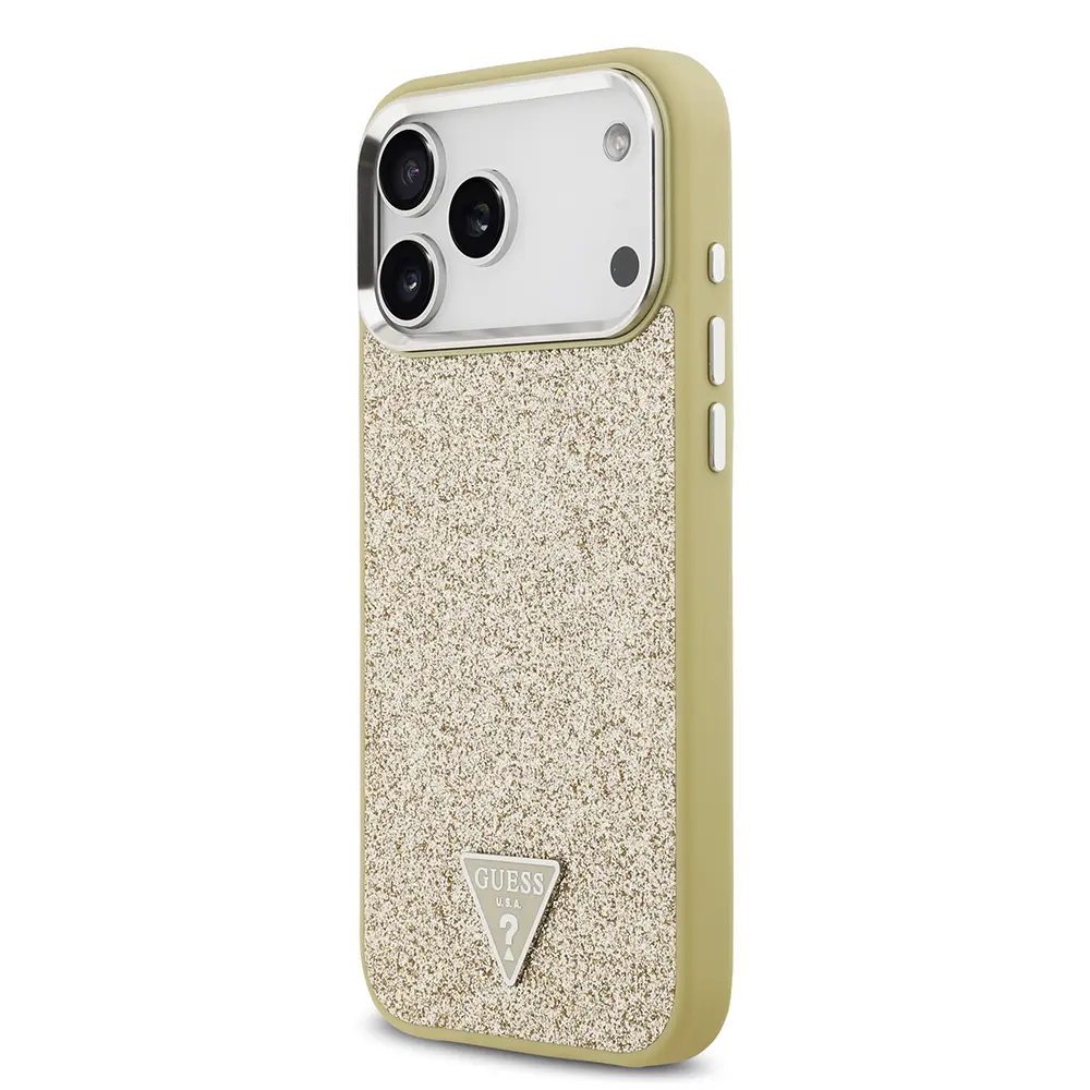 iPhone 17 Pro Max MagSafe Uyumlu Metal Kamera Çerçeveli Kılıf - Guess Glitter