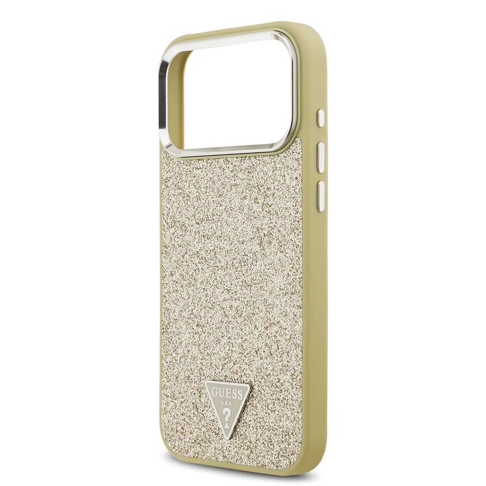 iPhone 17 Pro Max MagSafe Uyumlu Metal Kamera Çerçeveli Kılıf - Guess Glitter