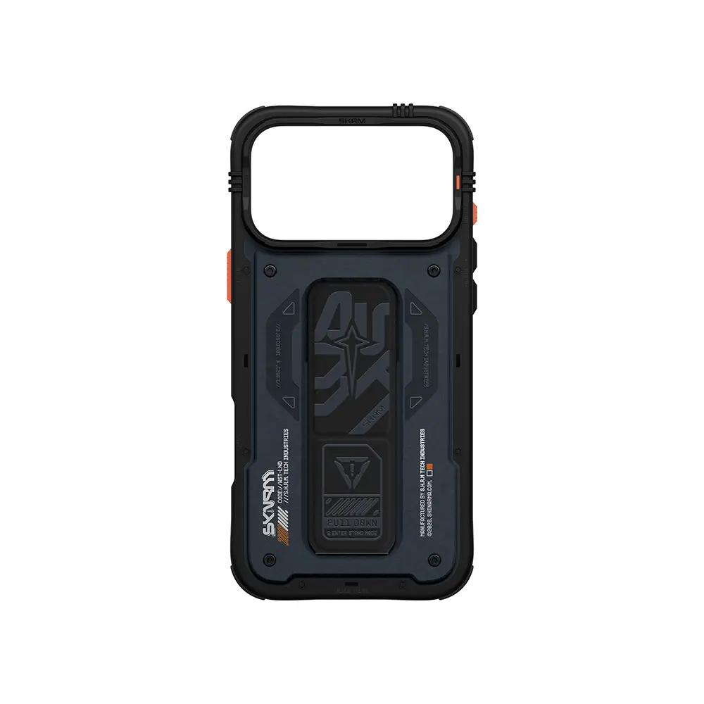 iPhone 17 Pro Max Desenli Airbag Tasarımlı Standlı Kılıf - Skinarma Aegis