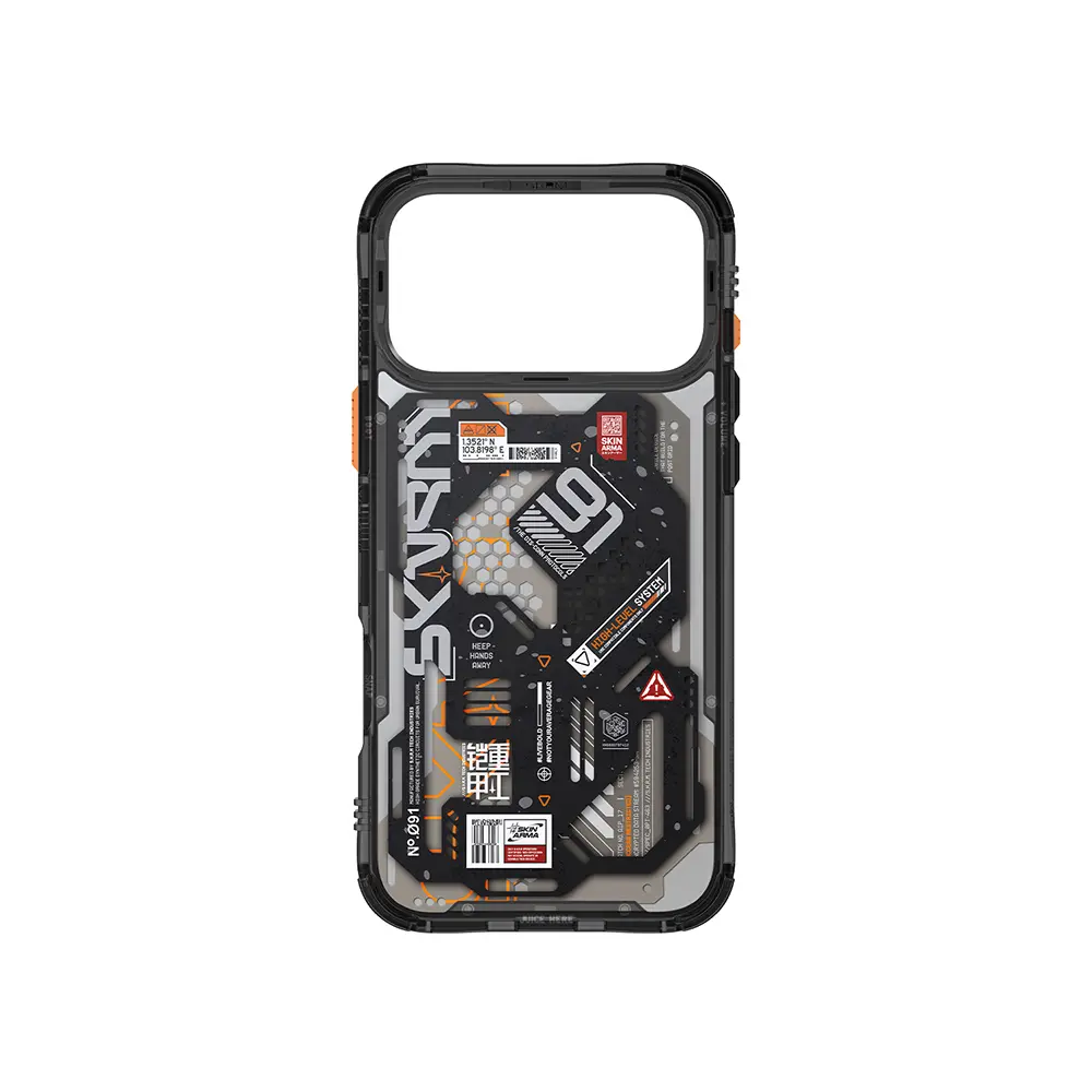 iPhone 17 Pro Max Desenli Şeffaf Airbag Tasarımlı Kılıf - Skinarma Spectra