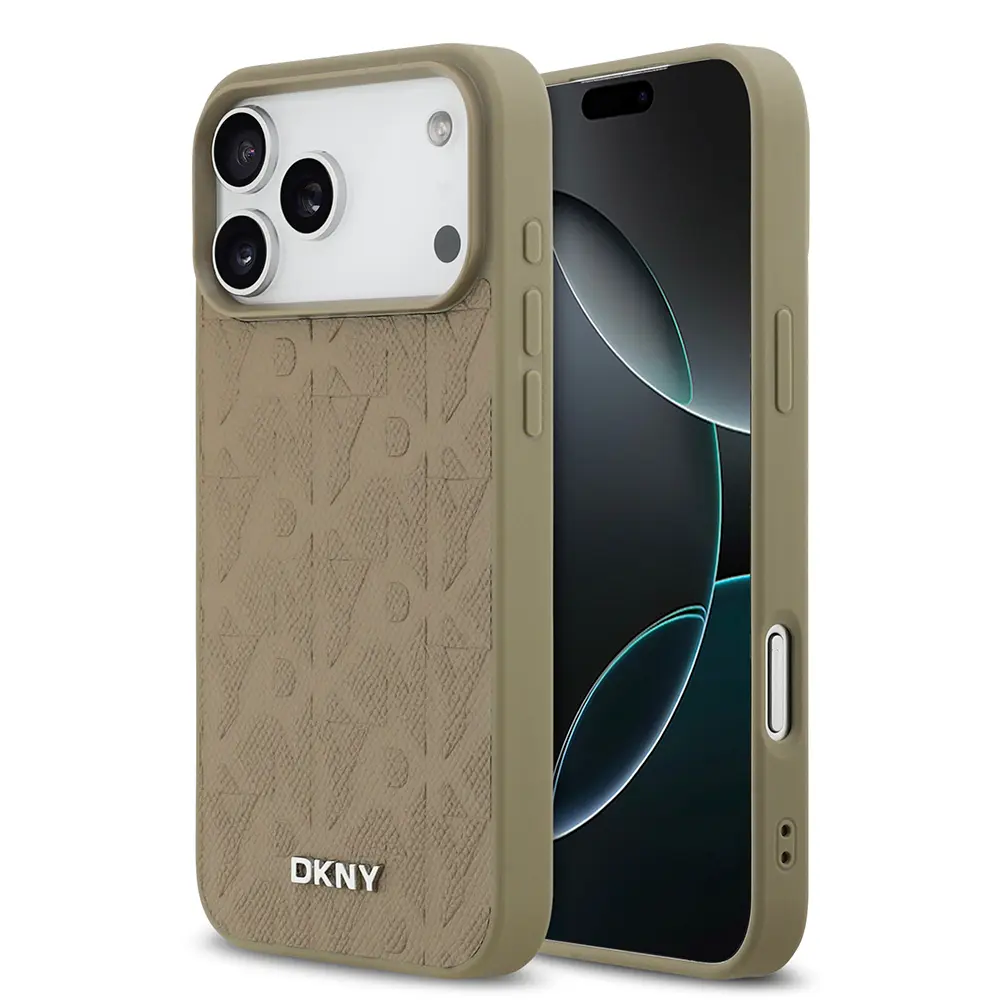 iPhone 17 Pro Max MagSafe Uyumlu Kılıf - DKNY Lisanslı Grid Pattern
