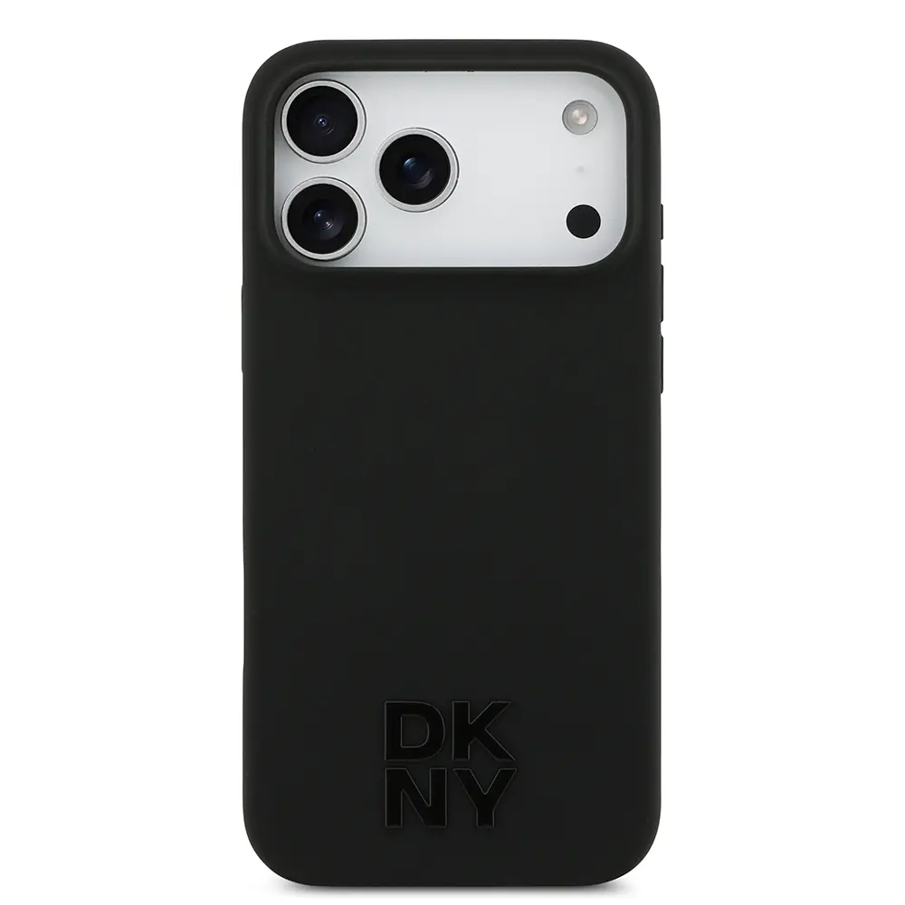iPhone 17 Pro Max MagSafe Uyumlu Silikon Kılıf - DKNY Metal Logolu