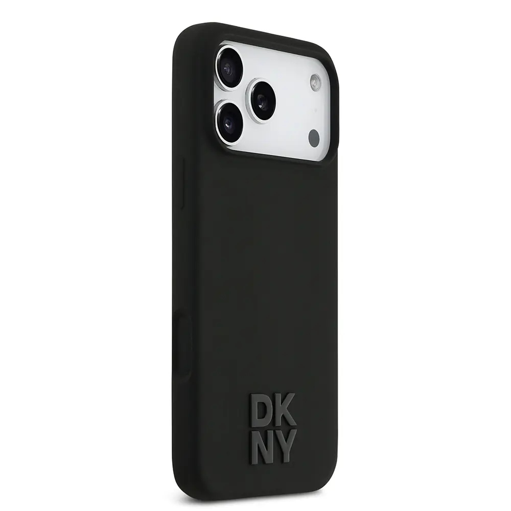 iPhone 17 Pro Max MagSafe Uyumlu Silikon Kılıf - DKNY Metal Logolu
