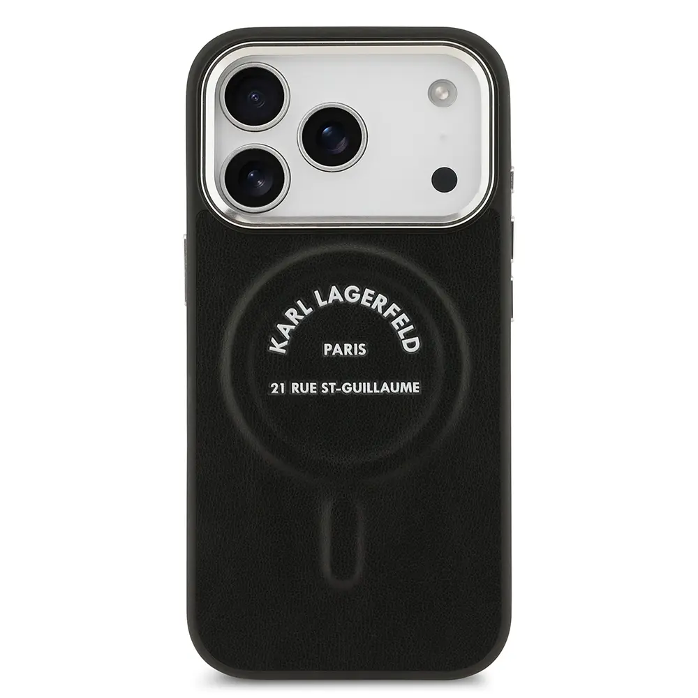 iPhone 17 Pro Max MagSafe Uyumlu PU Deri Kılıf - Karl Lagerfeld Paris RSG