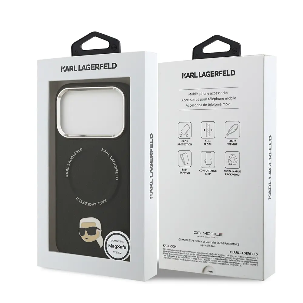iPhone 17 Pro Max MagSafe Uyumlu PU Deri Kılıf - Karl Lagerfeld
