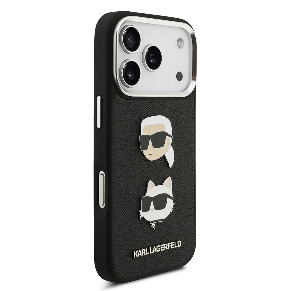 iPhone 17 Pro Max Kılıf, Metal Logolu ve İnce Yapı - Karl Lagerfeld K&C Heads Pin