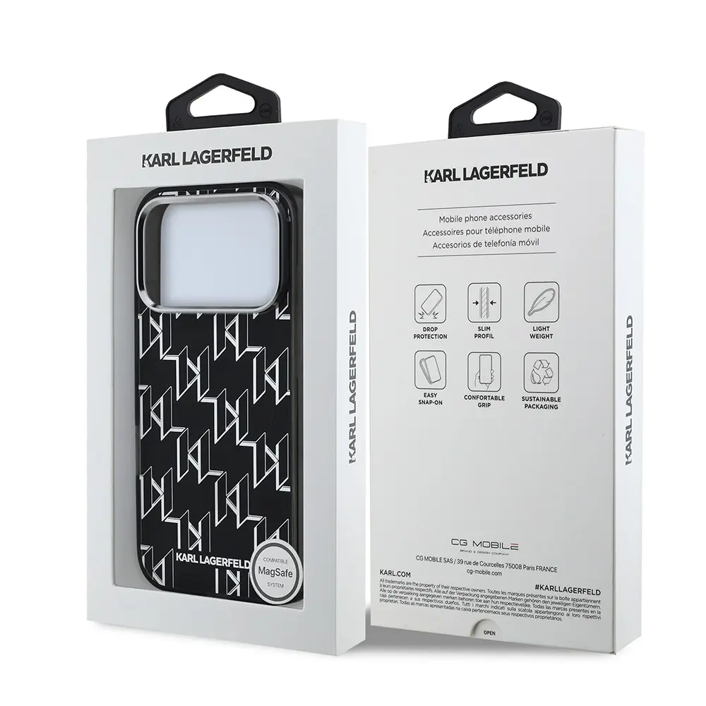iPhone 17 Pro Max MagSafe Uyumlu Kılıf - Karl Lagerfeld IML Monogram
