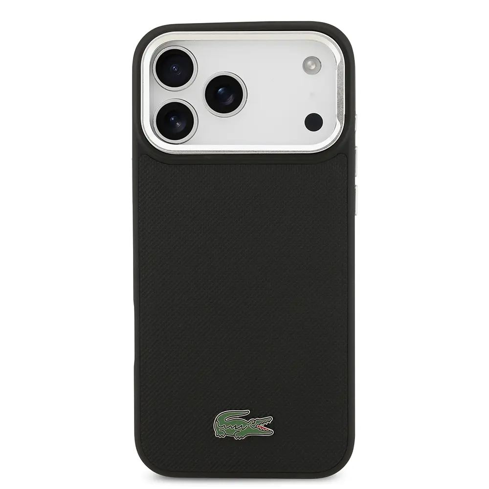 iPhone 17 Pro Max MagSafe Uyumlu Standlı Kılıf - Lacoste PU Pike Desenli