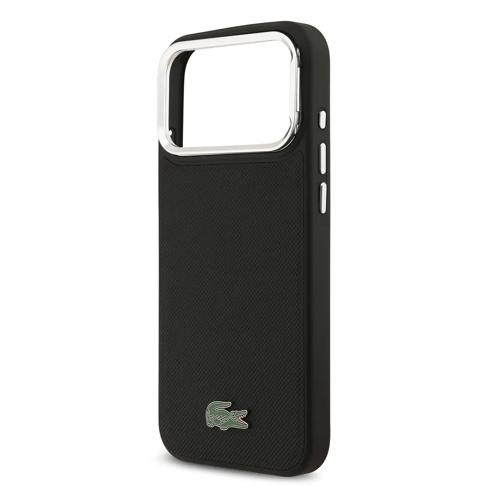 iPhone 17 Pro Max MagSafe Uyumlu Standlı Kılıf - Lacoste PU Pike Desenli