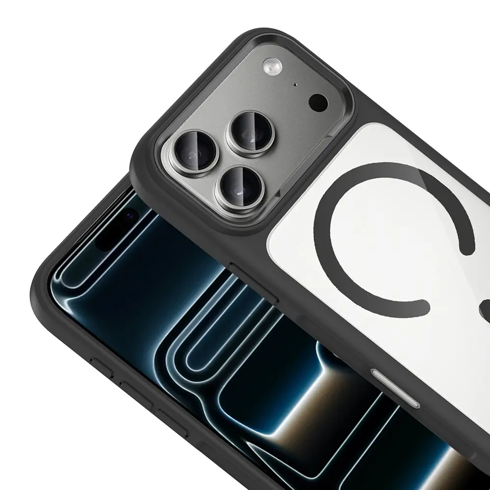 iPhone 17 Pro Max MagSafe Uyumlu Metal Kamera Çerçeveli Kılıf - Zore Tiko