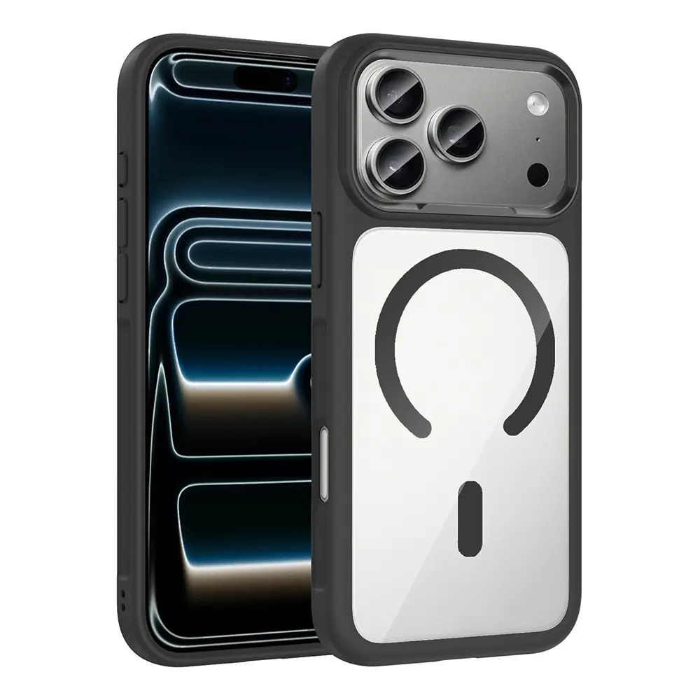 iPhone 17 Pro Max MagSafe Uyumlu Metal Kamera Çerçeveli Kılıf - Zore Tiko