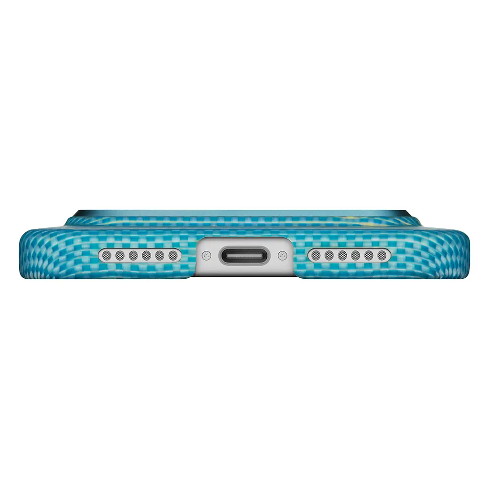iPhone 17 Pro Max MagSafe Uyumlu Aramid Fiber Kılıf - Pitaka Glints of Gold Ultra Slim