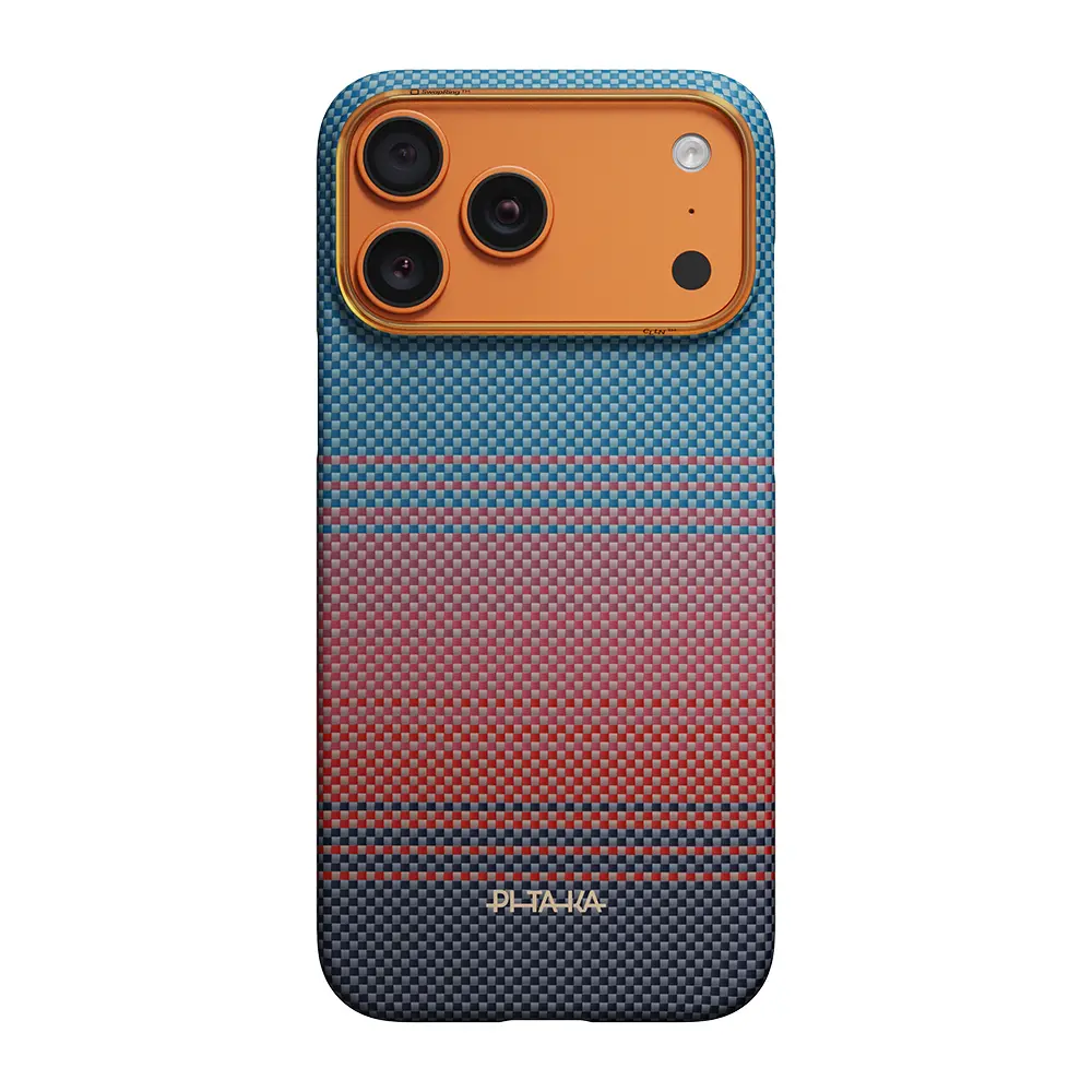 iPhone 17 Pro Max MagSafe Uyumlu Aramid Fiber Kılıf - Pitaka Sunset 2.0 California Dream