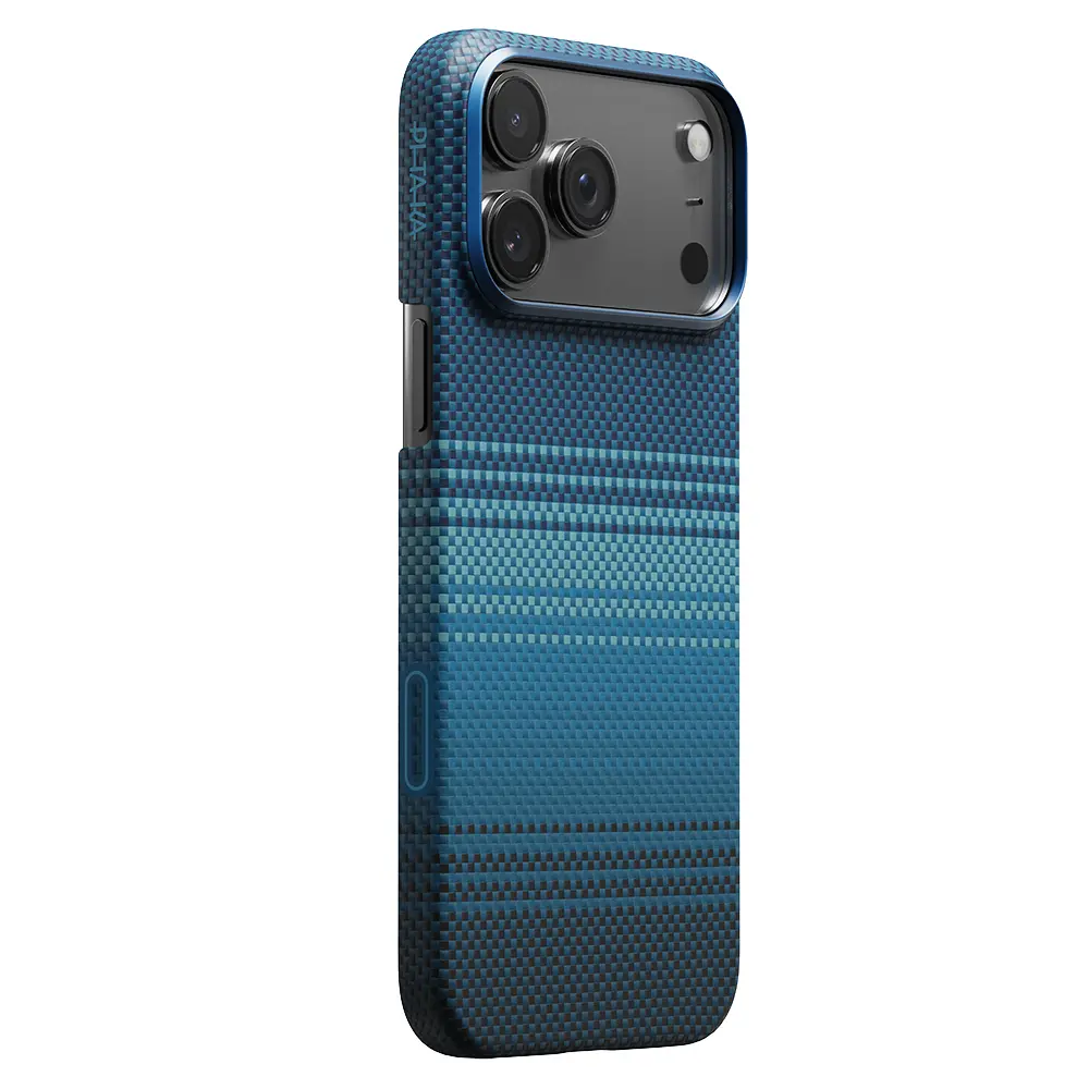 iPhone 17 Pro Max MagSafe Uyumlu Aramid Fiber Kılıf - Pitaka Tactile Woven Sunset-Moonrise
