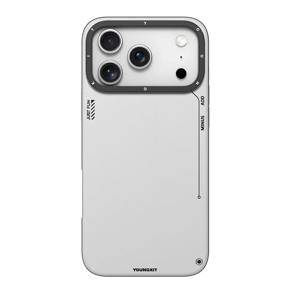 iPhone 17 Pro Max MagSafe Uyumlu Mat Deri Desenli Kılıf - Youngkit Tech Fashion