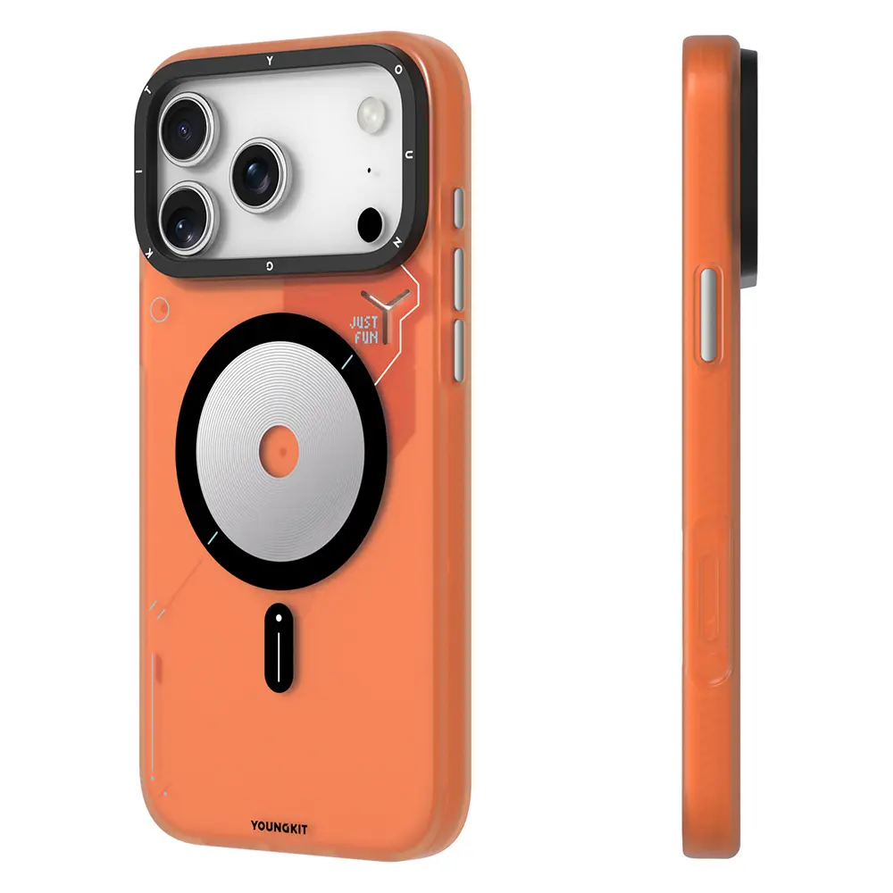 iPhone 17 Pro Max MagSafe Uyumlu Disk Desenli Kılıf - Youngkit Disc Battle