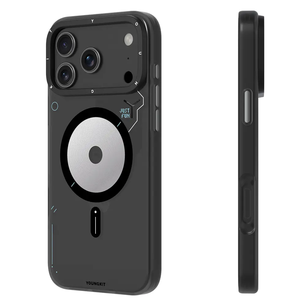 iPhone 17 Pro Max MagSafe Uyumlu Disk Desenli Kılıf - Youngkit Disc Battle