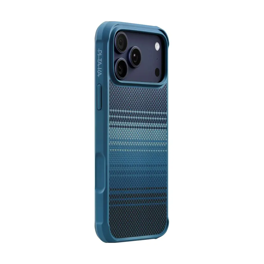 iPhone 17 Pro Max MagSafe Uyumlu Aramid Kılıf - Pitaka Tactile Woven Sunset Pro Guard