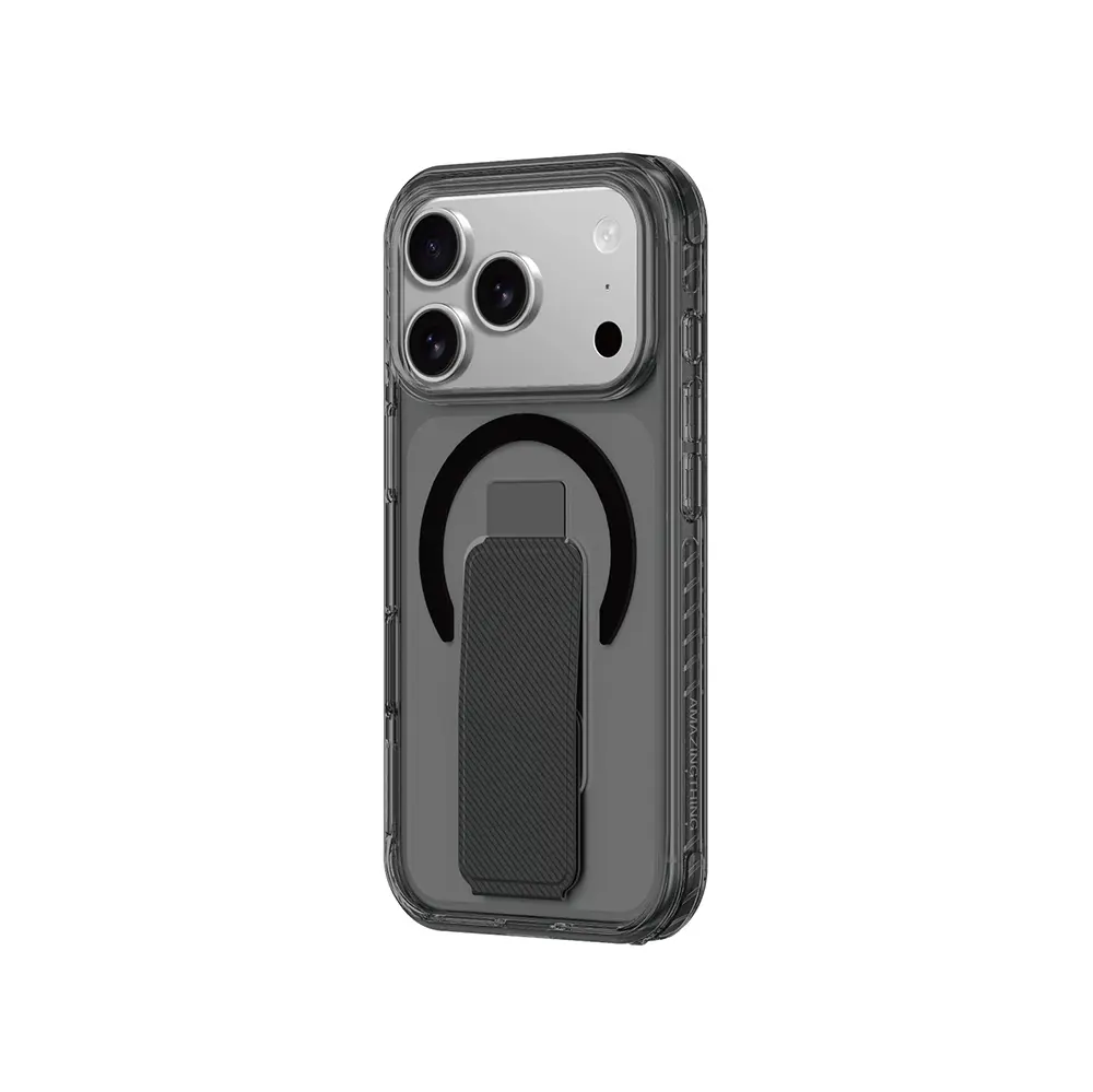 iPhone 17 Pro Max MagSafe Uyumlu Standlı Şeffaf Kılıf - Amazingthing Titan Pro Plus
